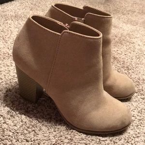 Tan ankle booties